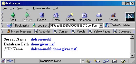 picture of form rendered in Netscape