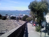 Riding up Russian Hill (Hyde Street)